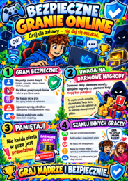 BEZPIECZNI W SIECI – 10 kolorowych plakatów edukacyjnych A4 do druku