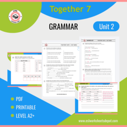 Together 7 Unit 2 - Grammar Worksheets -Past Simple, used to, relative pronouns, klasa 7