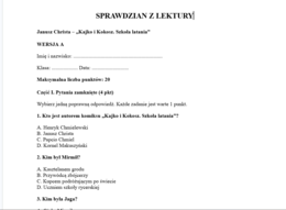 Sprawdzian- Kajko i Kokosz. Szkoła latania