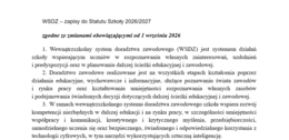 WSDZ zapisy do Statutu Szkoły 2026/2027.