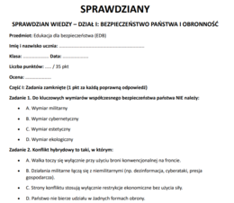 Przykładowe scenariusze lekcji, zadania i sprawdziany EDB szkoła średnia