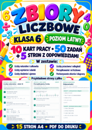 ZBIORY LICZBOWE-ŁATWE-klasa 6