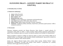 Syzyfowe prace- gotowy pakiet do pracy z lekturą 2