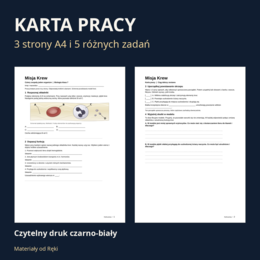 Krew - biologia klasa 7 | Misja: Krew! Prezentacja i karta pracy na 45 minut