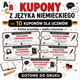 KUPONY Z JĘZYKA NIEMIECKIEGO