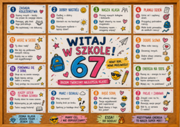 Gazetka motywacyjna na powitanie – Witaj w szkole! Zasady klasy i dobre nawyki.
