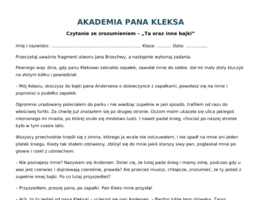 Pakiet materiałów do lektury "Akademia pana Kleksa"