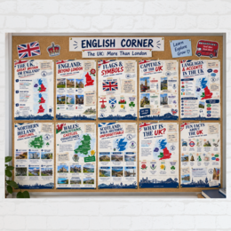 Gazetka z języka angielskiego – Wielka Brytania: The UK – More Than London | 16 plakatów + quiz w Google Forms