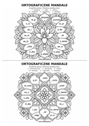 Ortograficzne mandale– utrwalanie pisowni trudnych wyrazów
