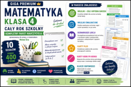 MATEMATYKA KLASA 4 – GIGA PREMIUM | cały rok | wklejki, scenariusze, karty pracy, SPE | Nowa Era