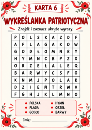 11 LISTOPADA – 20 KART PRACY” KLASY 1–3
