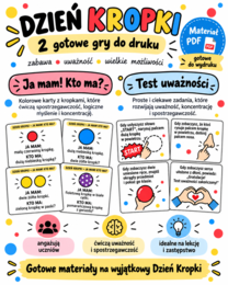 DZIEŃ KROPKI – 2 GOTOWE GRY DLA KLASY!