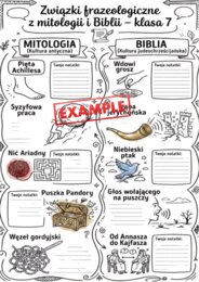 Frazeologizmy mitologiczne i biblijne, karta pracy, pdf