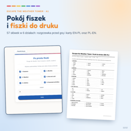 Escape the Weather Tower - escape room: pory roku, miesiące i pogoda (A1)