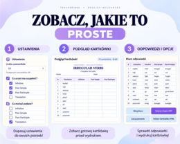 Irregular Verbs - Czasowniki nieregularne - Kartkówki - Generator - poziom do E8
