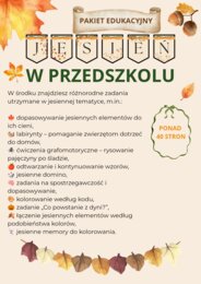 Jesień w przedszkolu – ponad 40 stron jesiennych zadań i zabaw + kalendarz nauczyciela