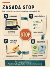 AI pomaga. Człowiek myśli – 18 plansz o sztucznej inteligencji, krytycznym myśleniu i bezpieczeństwie cyfrowym