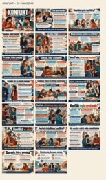 KONFLIKT — Jak się różnić i nie ranić? | 20 plansz A4 | Gazetka edukacyjna