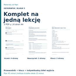 Mapa i skala - klasa 5 | Mapa bez zgadywania