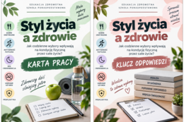 Styl życia a zdrowie – karta pracy z kluczem odpowiedzi / edukacja zdrowotna
