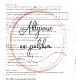 "Syzyfowe prace" -  test egzaminacyjny