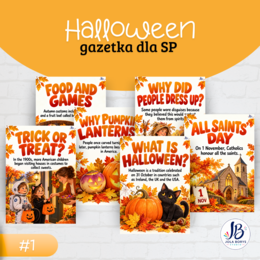 Halloween i listopadowe tradycje — 3 gazetki szkolne w pakiecie | SP, LO i po polsku