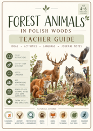 FOREST ANIMALS IN POLISH  WOODS- kompletny pakiet do angielskiego.