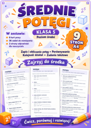 POTĘGI-ŚREDNIE- klasa5
