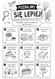 Gra zapoznawcza (Bingo) – integracja na pierwsze dni szkoły