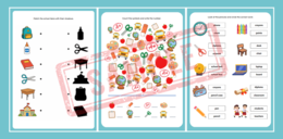 BACK TO SCHOOL – ENGLISH ACTIVITY PACK | KLASY 1–3 (counting, matching, wordsearch, decoding i więcej!)