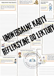 Uniwersalne karty refleksyjne do lektury- zestaw 10 kart pracy