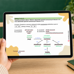 Prezentacja – rozkład zdań (analiza składniowa zdań): podmiot, orzeczenie, dopełnienie, przydawka, okolicznik [PPTX/PDF] – język polski, klasa 7, klasa 8, E8, zadania egzaminacyjne