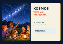 Kosmos – wielka wyprawa | 18 plansz, przedszkole i klasy 1–4
