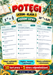 POTĘGI-LICEUM-ŁATWE-klasa 3