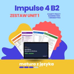 Impulse 4 Unit 1 – zestaw 4 kart pracy z kluczem B2: experiences, travel safety, past tenses, present and past habits