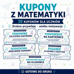 🎟️ KUPONY Z MATEMATYKI – 10 PRZYWILEJÓW DLA UCZNIÓW