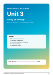 English Class A2 – Unit 3 Going on holiday | klasa 6 | e-book 15 stron + klucz