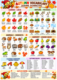 AUTUMN ACTIVITY PACK – Jesienny pakiet edukacyjny Bee Best - spinning Wheels,  wylicznka, naklejki - pacynki, zakładki, printouts