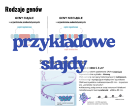 Geny i genomy. - prezentacja III /  IV klasa poziom rozszerzony biologia matura