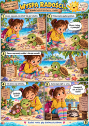 „Wyspa Radości” – komiks bajkoterapeutyczny o radości, wdzięczności i dobrych chwilach