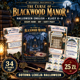 🎃 THE CURSE OF BLACKWOOD MANOR 🎃 Halloween English dla klas 6–8