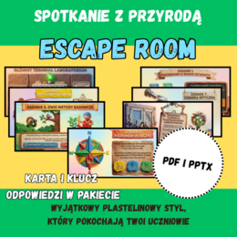 TAJEMNICA PLASTELINOWEGO LABORATORIUM – Escape Room: Spotkanie z przyrodą (Klasa 4) | PDF + PPTX