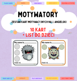 Motywatory Karty motywacyjne na j. angielski