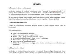 Afryka- podstawowe informacje