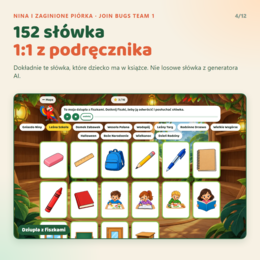Gra interaktywna Join Bugs Team 1, Starter Unit - Unit 6 (rodzic-uczeń)