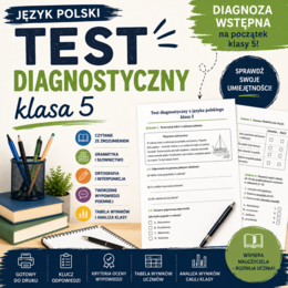 Diagnoza wstępna z języka polskiego dla klasy 5 SP