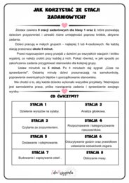 PAKIET: Stacje startowe – klasa 1- 2 + klasa 3 | utrwalenie materiału