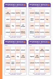 Halloween – Spooky Bingo – język angielski, klasa 7