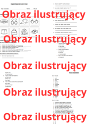 English Class A2+ unit 2 (sprawdzian / praca klasowa)