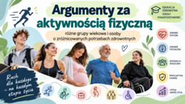 Argumenty za aktywnością fizyczną – różne grupy wiekowe i osoby o zróżnicowanych potrzebach zdrowotnych | prezentacja - edukacja zdrowotna